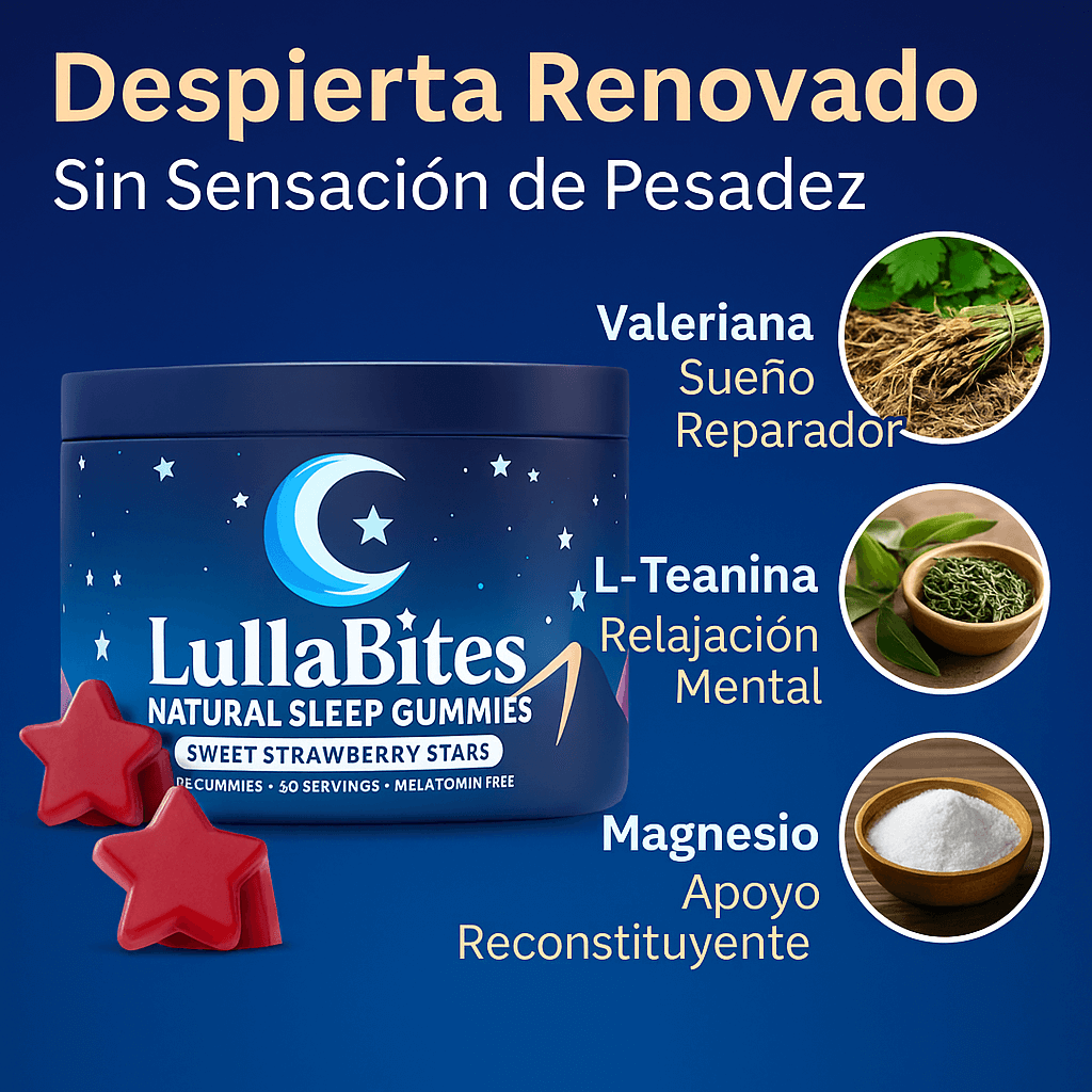 Lullabites™ - Gomitas naturales para un sueño profundo y reparador.