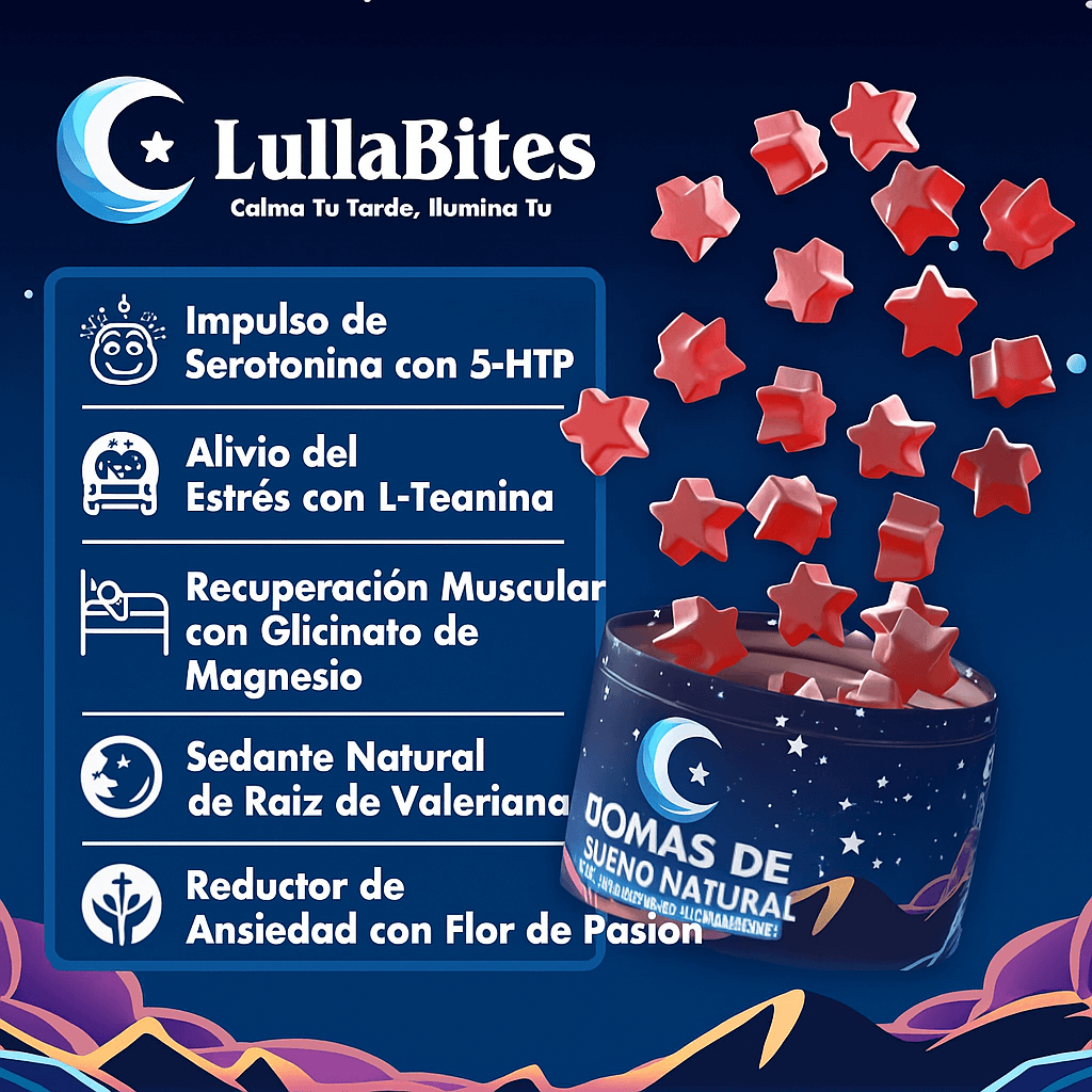 Lullabites™ - Gomitas naturales para un sueño profundo y reparador.
