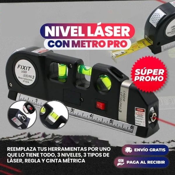 Metro y Nivel Laser Pro Multifuncional