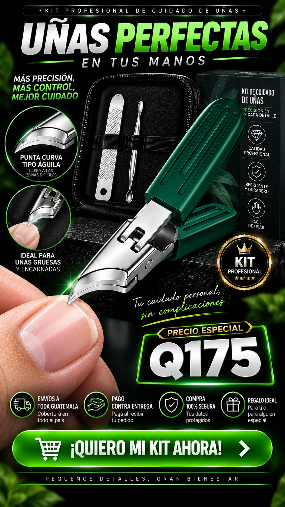 Corta Uñas Profesional Grado Médico