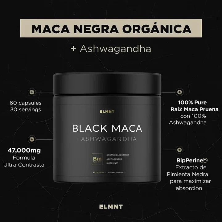 Maca Negra Orgánica con Ashwagandha