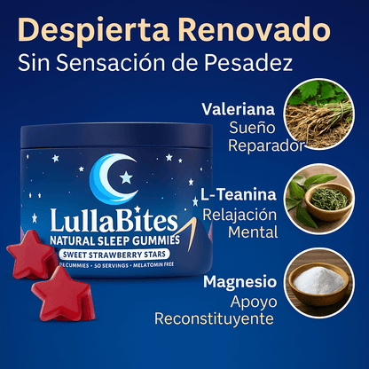 Lullabites™ - Gomitas naturales para un sueño profundo y reparador.