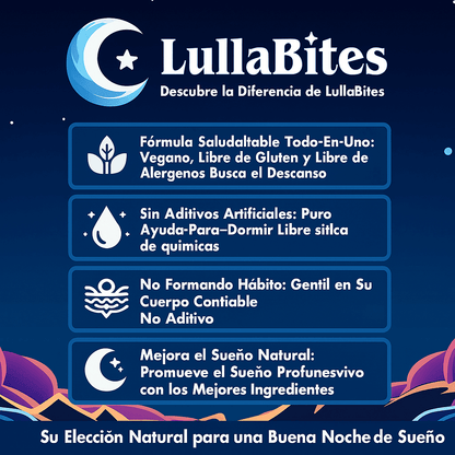 Lullabites™ - Gomitas naturales para un sueño profundo y reparador.
