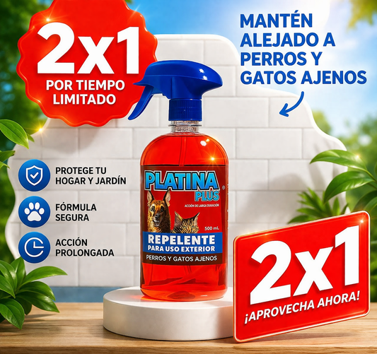 2x 1 Repelente de Perros y Gatos Ajenos - Para Exteriores Protege tu hogar - Ultra Concentrado 500ml