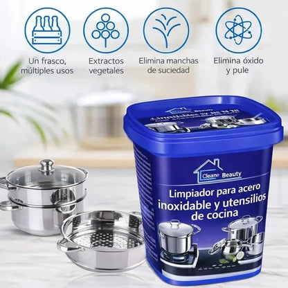 Pasta MultiAcción para Ollas y Hornos™ - Quita grasa y óxido para devolver el brillo original