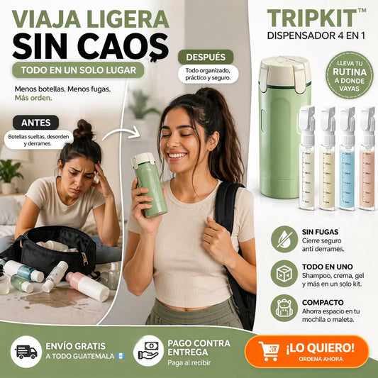 Dispensador 4 en 1: Elimina el Desorden en tus Viajes