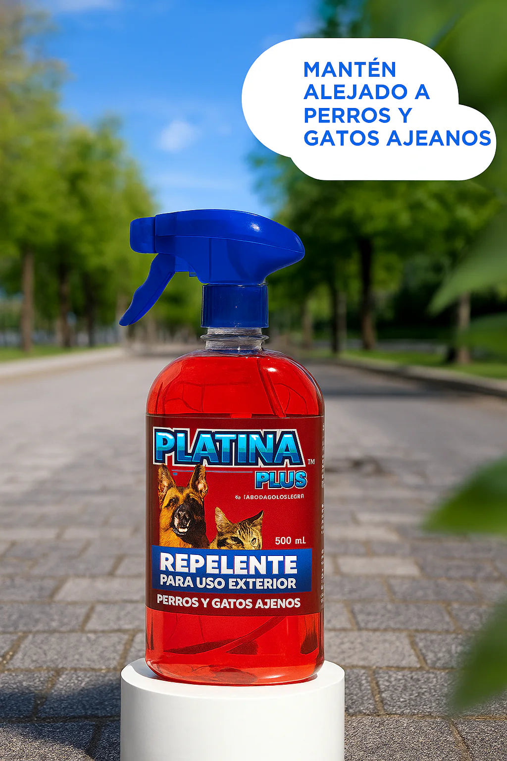 2x 1 Repelente de Perros y Gatos Ajenos - Para Exteriores Protege tu hogar - Ultra Concentrado 500ml
