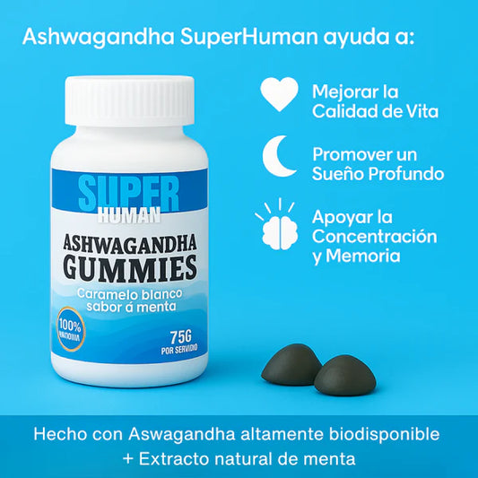 Ashwagandha Gummies - Gomitas Funcionales para Reducir el Estrés y Mejorar el Ánimo (Pack 60 Gomitas)