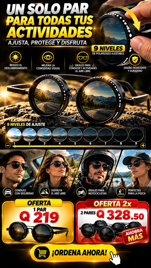 Gafas Polarizadas Ajustables 9 niveles