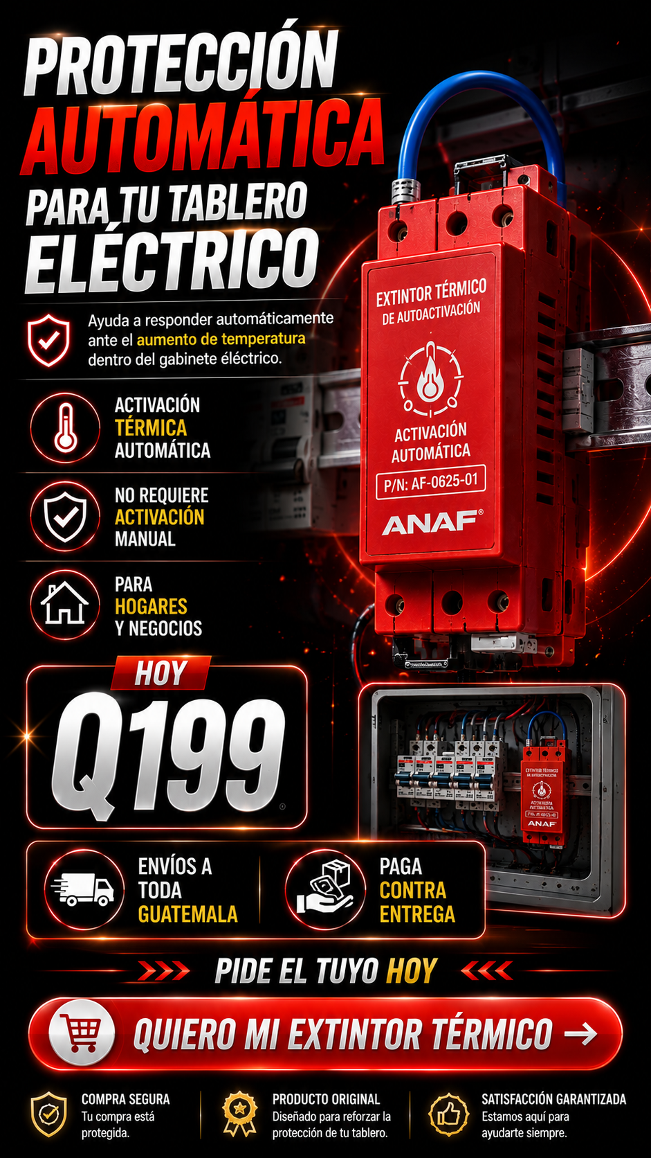Extintor térmico con Auto Activación