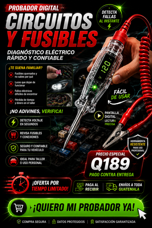 Probador Digital para Circuitos y Fusibles