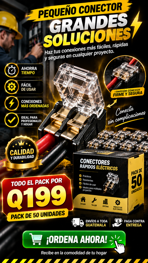 Pack de 50 conectores rápidos eléctricos