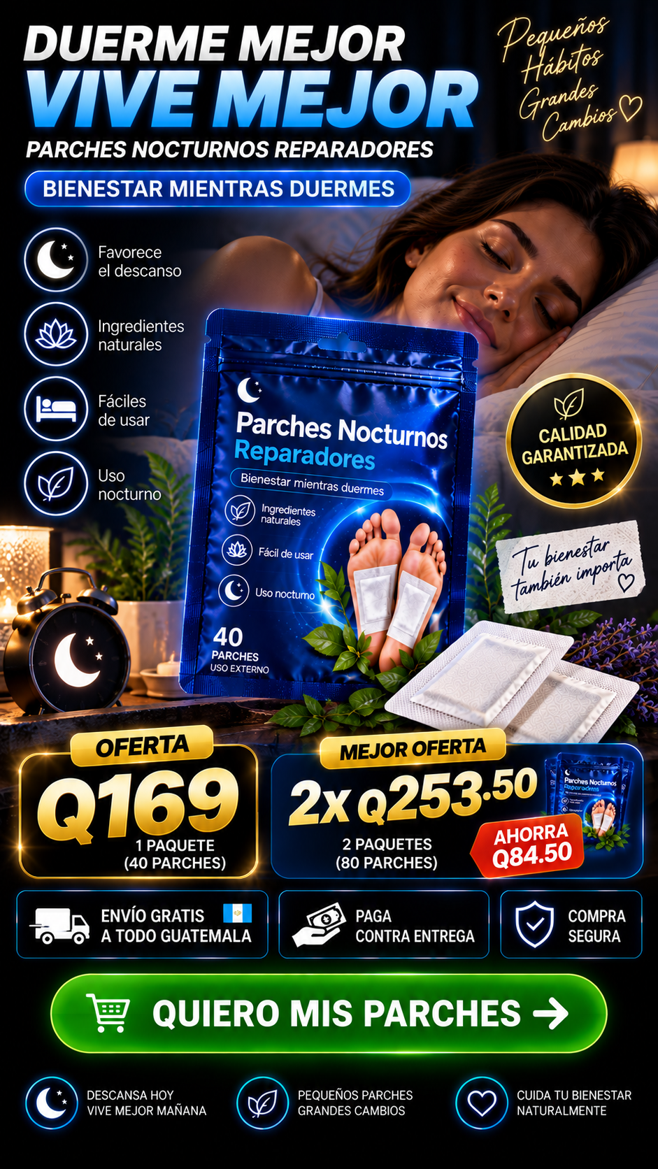 Parches Nocturnos Reparadores - transforma tu rutina nocturna. 🌙