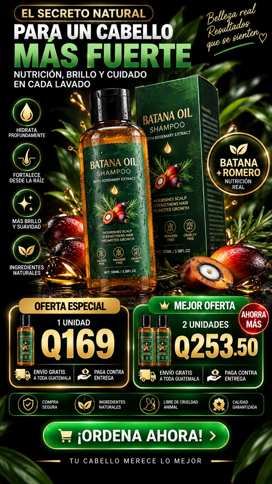 DESCUBRE EL PODER DE LA BATANA + ROMERO PARA UNA APARIENCIA MÁS FUERTE, SUAVE Y BRILLANTE