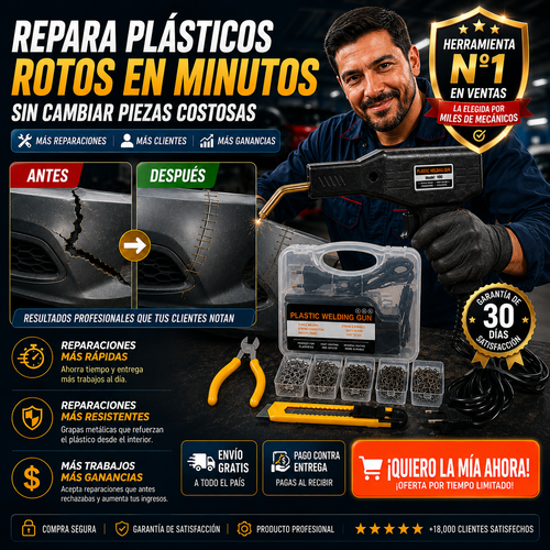 Pistola Profesional para Soldar Plásticos