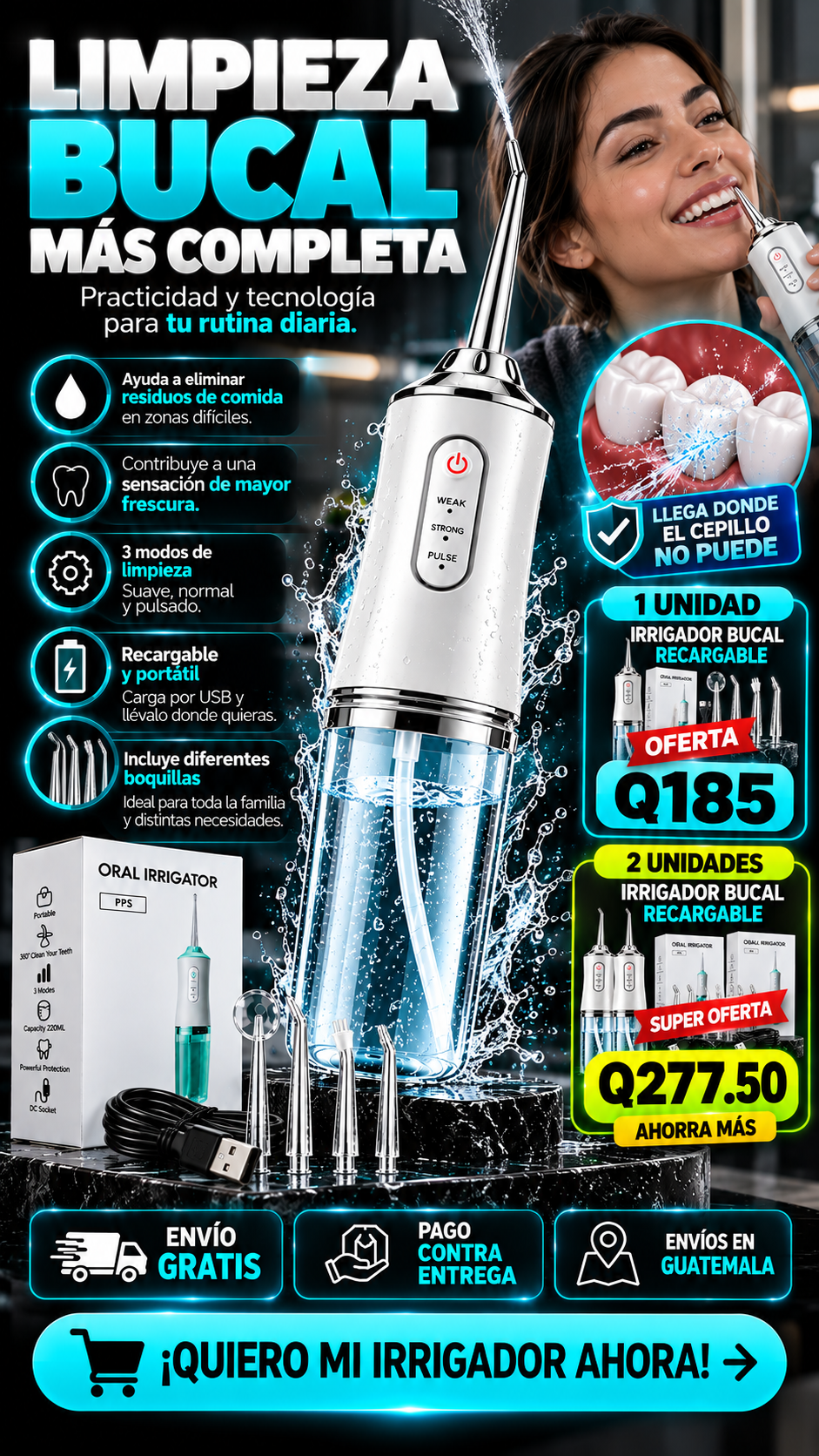 Irrigador Bucal Recargable