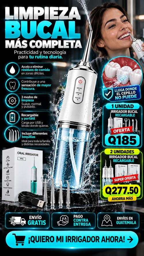 Irrigador Bucal Recargable