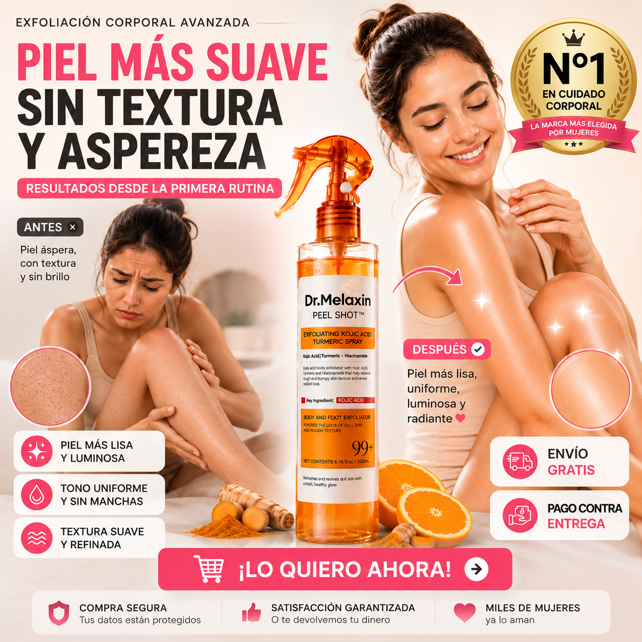 Dr. Melaxin Peel Shot - Exfoliante Corporal Kojic + Turmeric