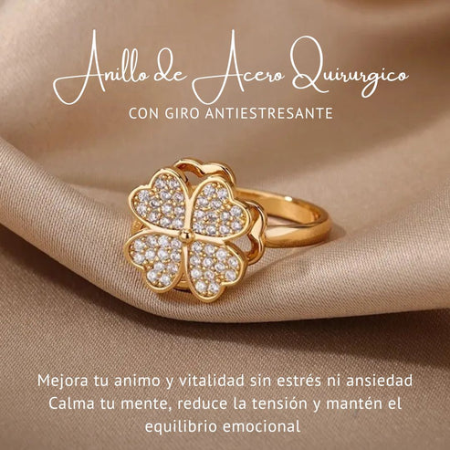 Anillo Trebol Giratorio Antiestrés / OFERTA🔥LLEVE 2 Y PAGUE 1🔥